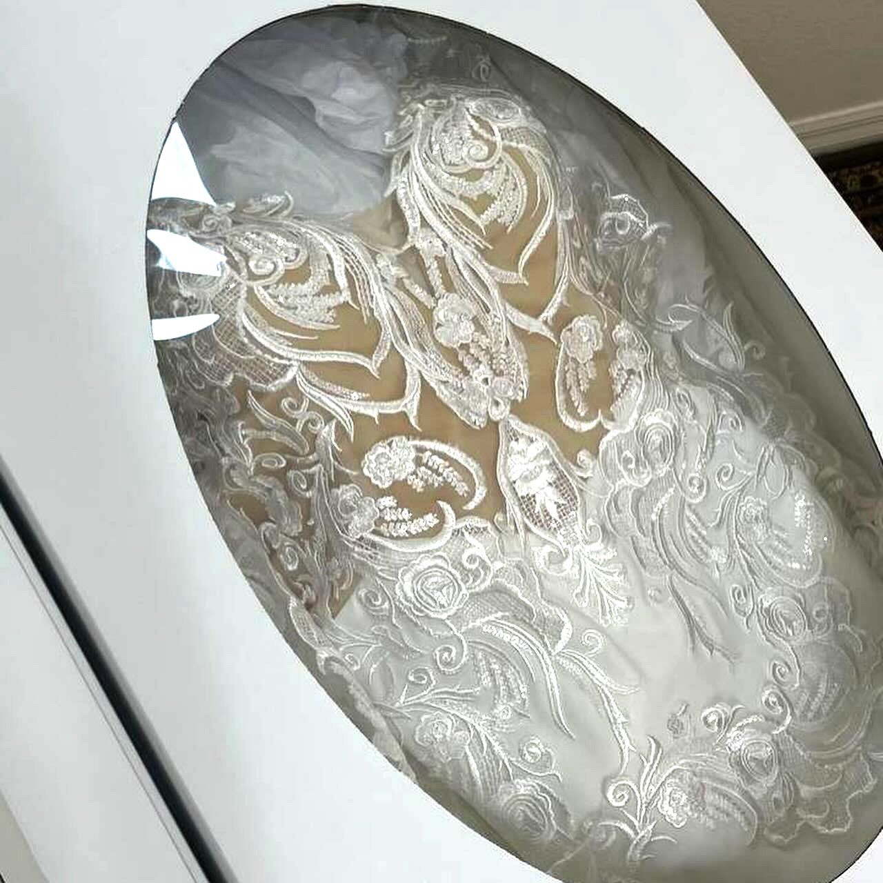 Preserved wedding gown lace detail