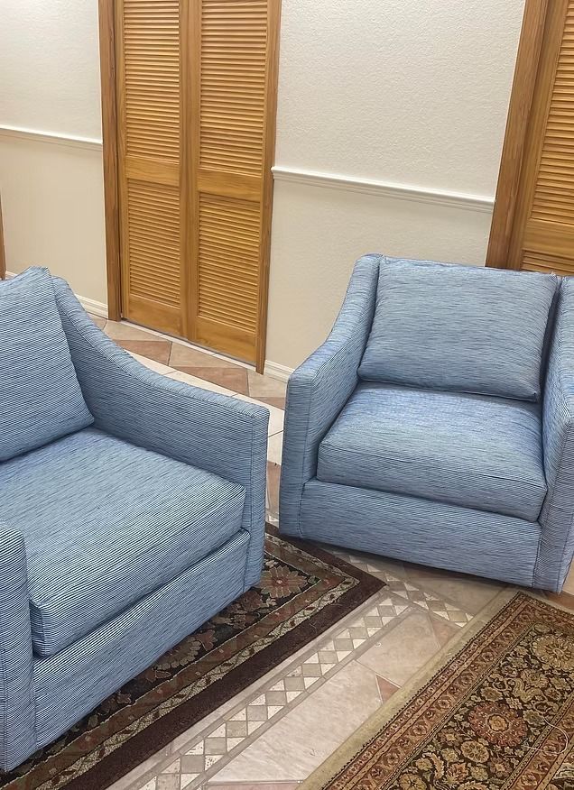Custom reupholstered chairs